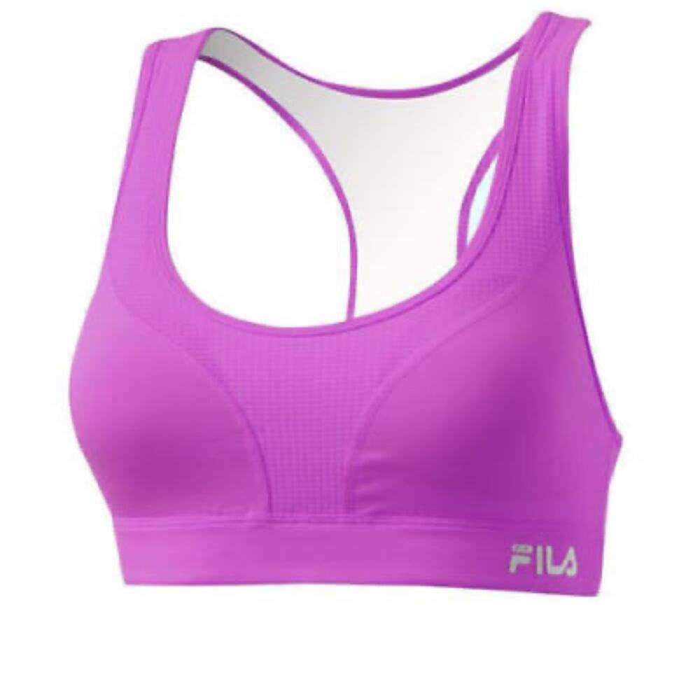 Fila Sport Purple Medium Support Racerback Sports Bra Size Large